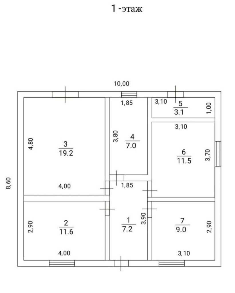 Дом, 68.6 м² на участке 4 сот.