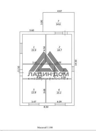 Дом, 95 м² на участке 7 сот.